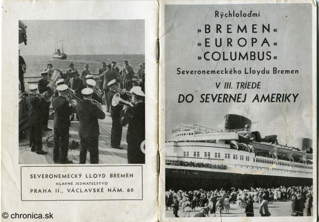 Reklamný leták spoločnosti Lloyd Bremen