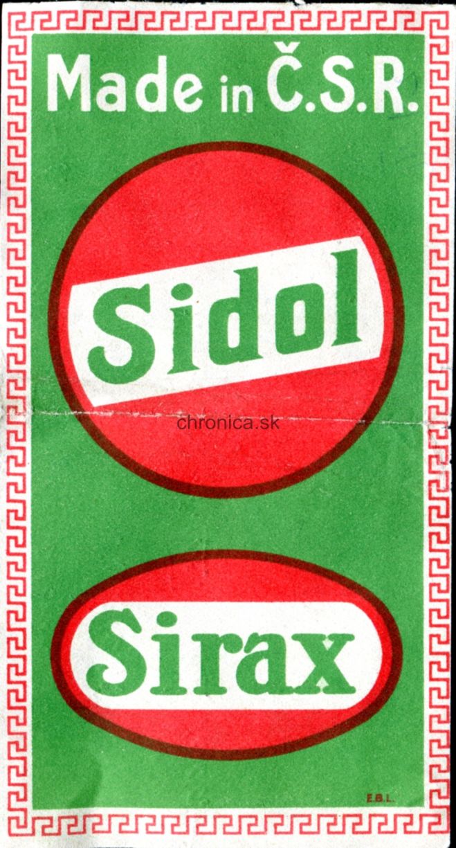 Reklamná účtenka Sidol Sirax z r.1928